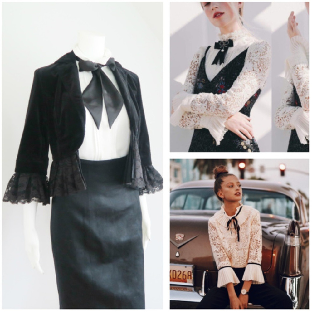 FINAL OFFER Black Velvet Blazer Velvet Jacket S